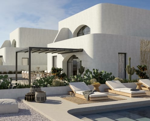 Overdækning af spiseområde med lamelmarkiser