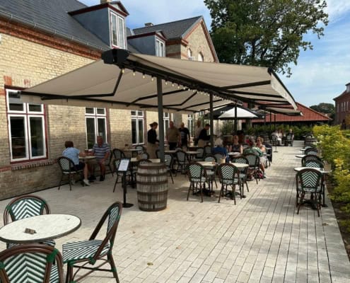 Dobbeltmarkise til restaurant